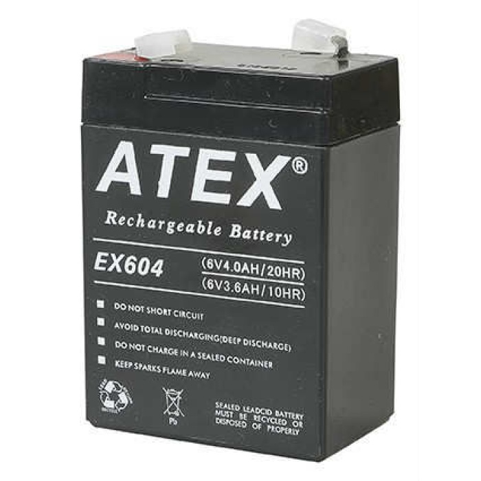 Atex AX-604 6V 4AH Bakımsız Kuru Akü