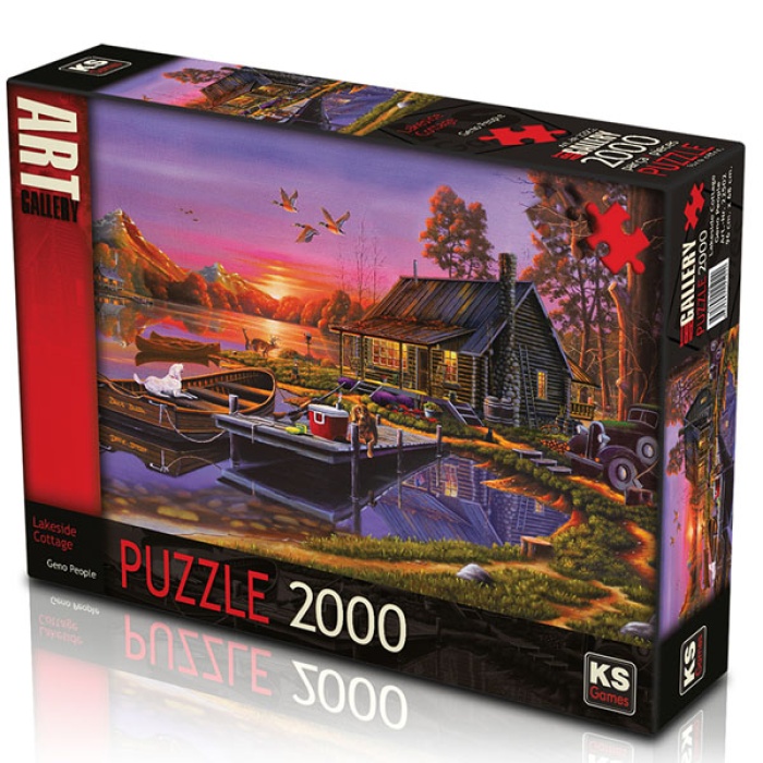 Ks Games Puzzle 2000 Parça Lakeside Cottage