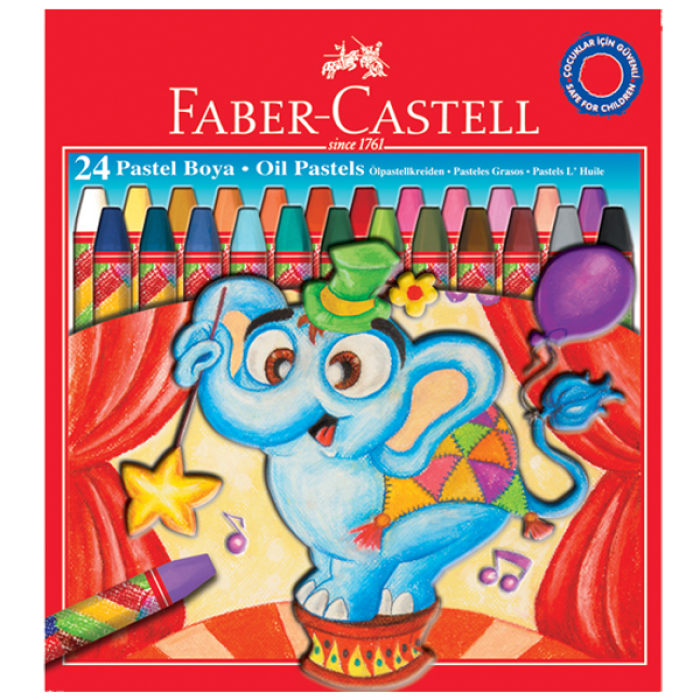 Faber-Castell Pastel Boya Red Line Karton Kutu Köşeli 24 Renk 5282 125324