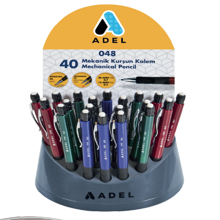 Adel Versatil Kalem Auto 0.5-0.7 MM ( 40 Lı Stand ) (048) 401 2048 001