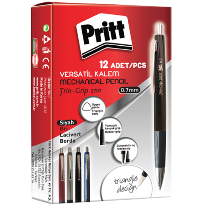 Pritt Versatil Kalem Trio Grip 0.7 MM Siyah 2707