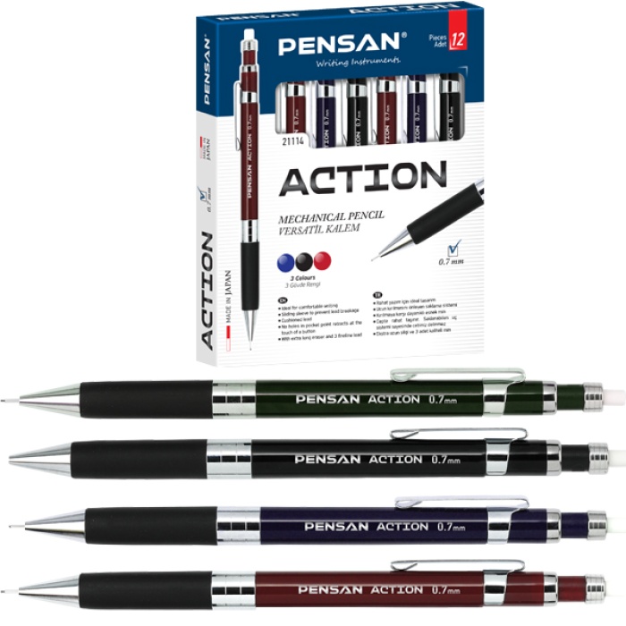 Pensan Versatil Kalem Actıon 0.7 MM -05 MM 60 Lı