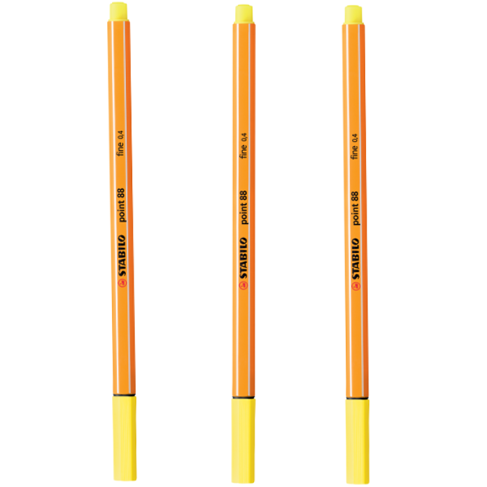 Stabilo Keçe Uçlu İnce Kalem 88 Point 0.4 MM Limon Sarısı 88/24