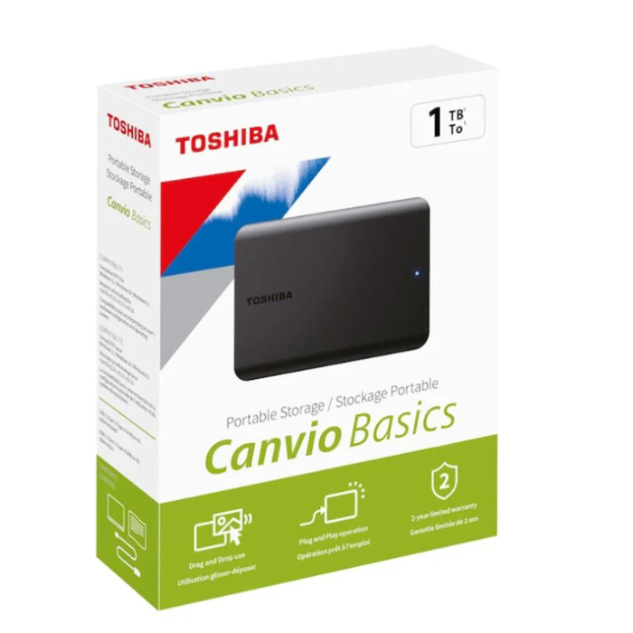 Toshiba 1TB Canvio Basic 2.5 Gen1 USB 3.2 Harici Harddisk (HDTB510EK3AA)