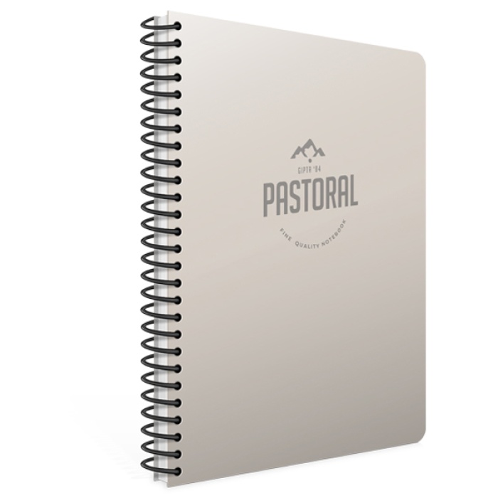 Gıpta Pastoral Spiralli Plastik Kapak Defter 17x24 72 YP Kare