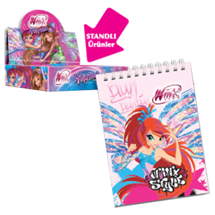 Gıpta Bloknot Spiralli ( 48 Li Stand ) A7 Winx Club 3122