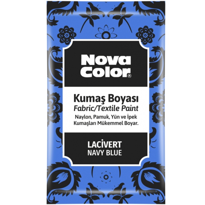 Nova Color Kumaş Boyası Toz 12 GR Laciverti Nc-909