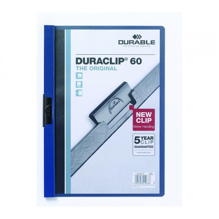 Durable Sıkıştırmalı Dosya DuraClip Ortadan Klipsli 60 Syf A4 Lacivert 2209