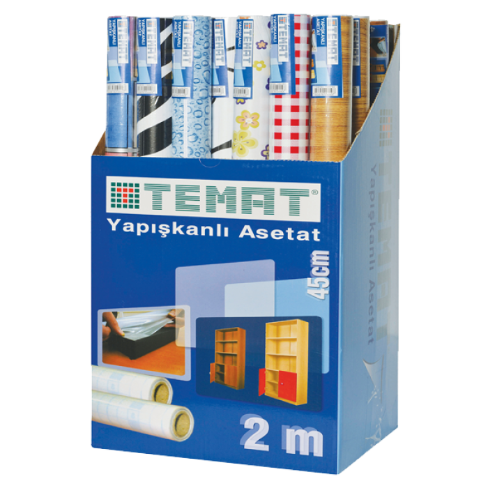 Temat Yapışkan Folyo 45x2 M Karışık Desenli