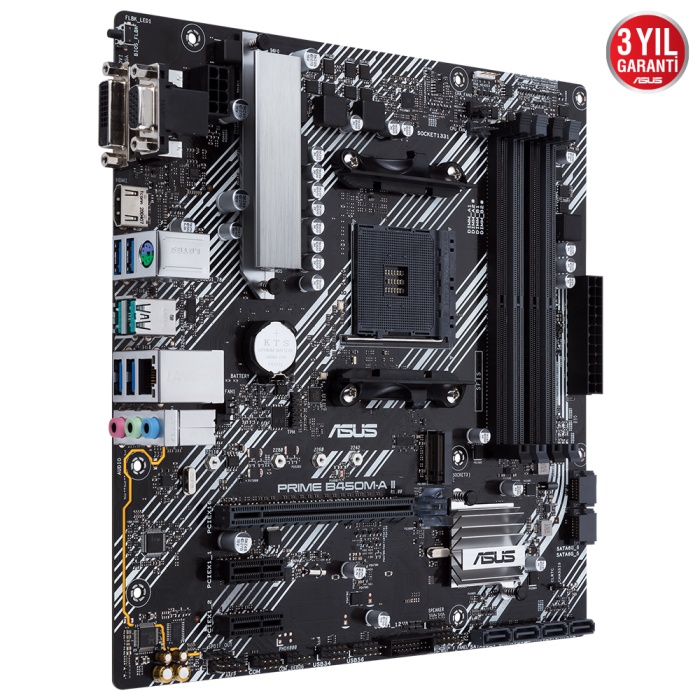 Asus Prime B450M-A II BIOS FlashBack Amd B450 Socket Am4 Ryzen™ Ddr4 4400Mhz(O.C.) M.2 Anakart