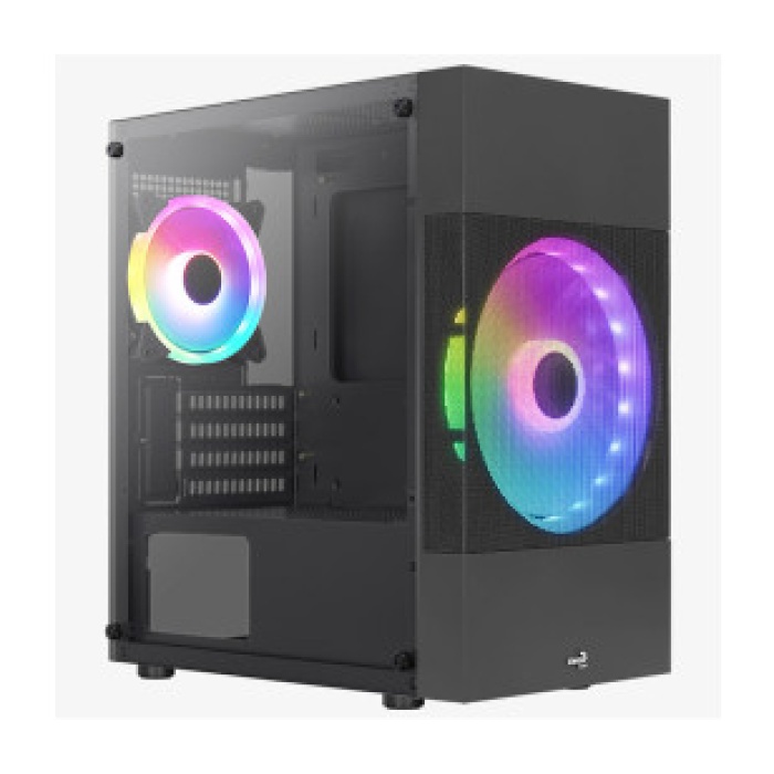 Aerocool-AE ATMC LT 500 Atomic Lite 500W 1x18cm FRGB ve 1 x 12cm FRGB Fanlı Mini Tower Kas