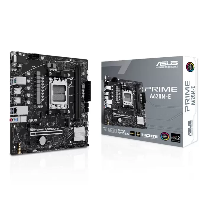 Asus Prime A620M-E A620 Ddr5 (Vga Yok) Glan Matx Hd Dp Usb3 M2 Rgb Am5 Amd Anakart