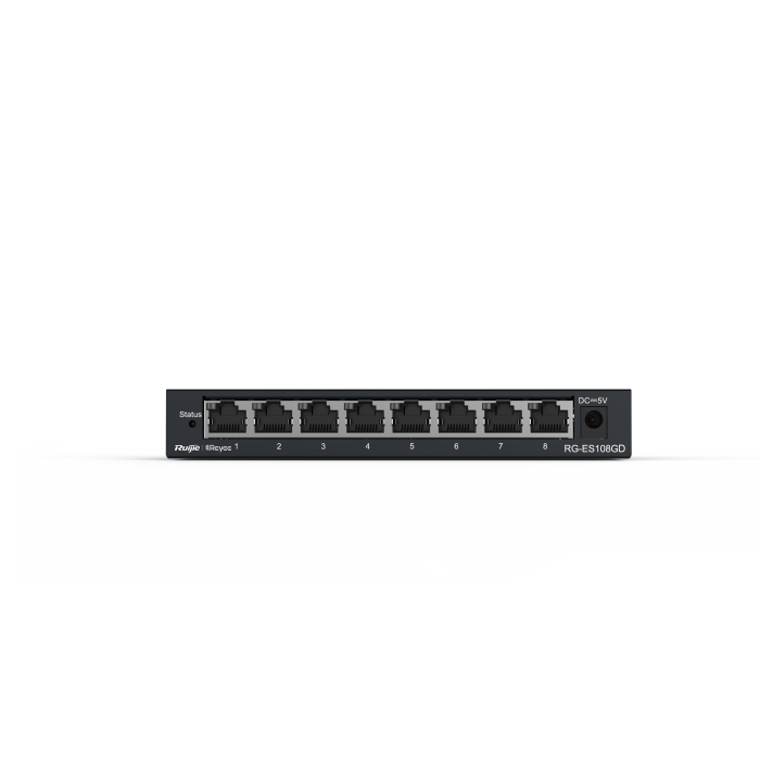 Ruijie-Reyee RG-ES108GD 8 Port 10-100-1000 Mbps Gbit Switch Çelik Kasa