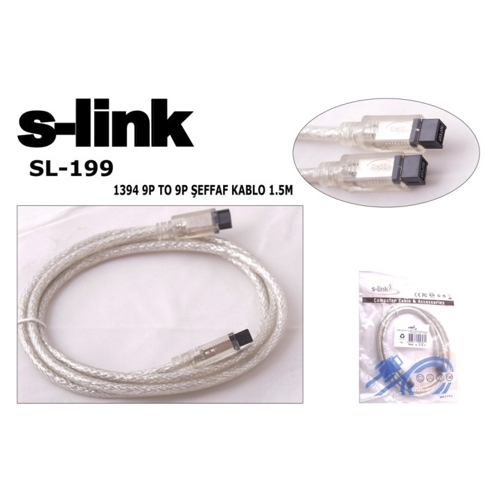 S-link SL-199 9pin To 9pin 1.5mt Firewire Kablo