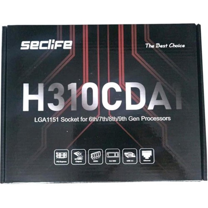 Seclife H310CDA1 (B250 Chipset) 6-7-8-9th M.2 DDR4 S+V+L 1151P Anakart (6.7.8.9.Nesil)