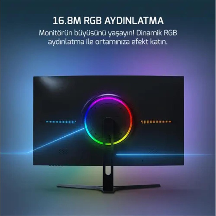 GamePower 27 Vivid F20 1500R Curved RGB 100Hz 1ms FHD Va Panel 2x2W Speaker Gaming Monitör