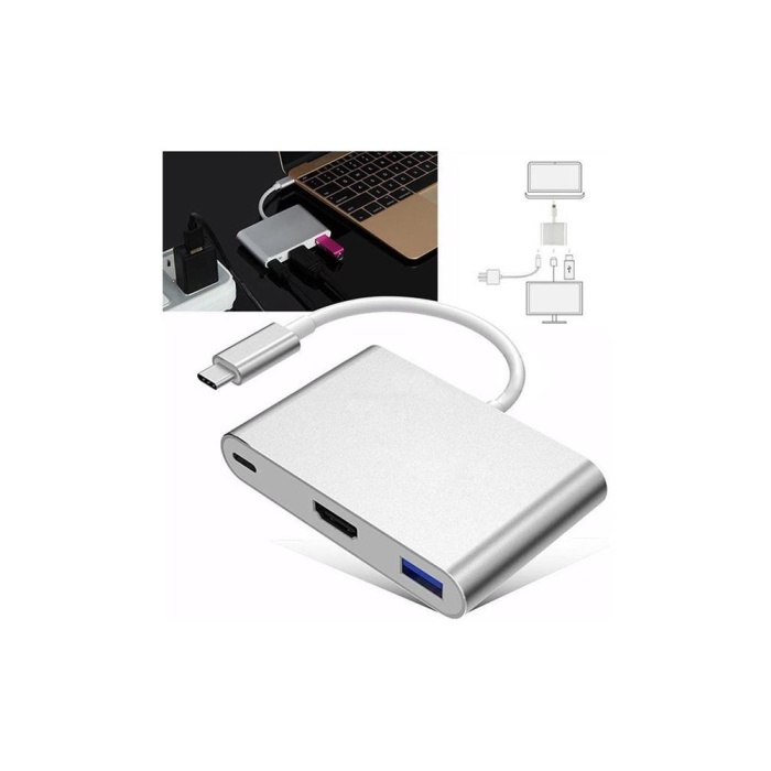 Codegen CDG-CNV39 USB 3.1 Type-C - USB 3.0+ HDMI+ USB 3.1 Type-C Çoklayıcı Adaptör