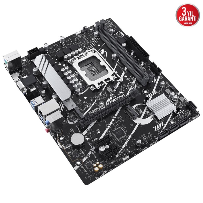 Asus Prime B760M-K D5 Intel B760 Soket 1700 DDR5 8000(OC)MHz mATX Gaming (Oyuncu) Anakart