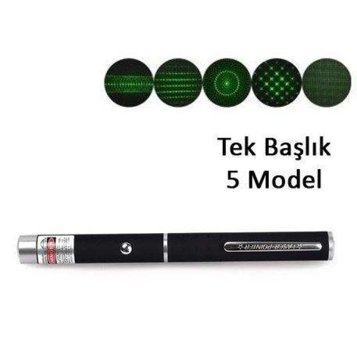 Yeşil Lazer Pointer 500 mW 15 Km Etkili (Tek Başlık 5 Model)