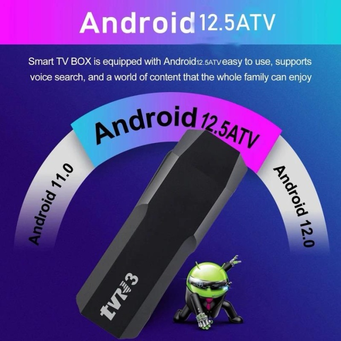 TVR3 TV Stick  1080P 4K Android 12.1 + 16GB Wifi akıllı medya oynatıcı tv Stick