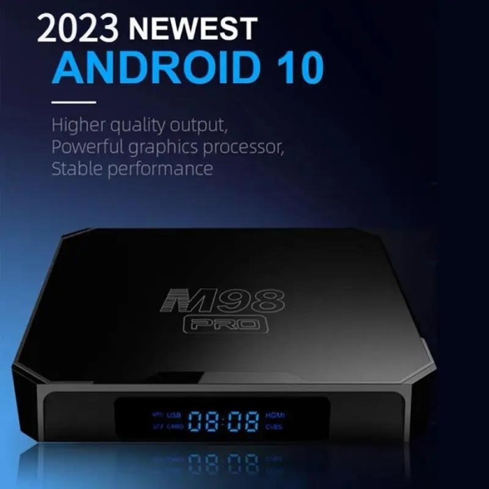 M98 PRO Android 10.0 akıllı TV kutusu 2gb 16gb 4k 3d WIFI Android 10 Andriod TV Box