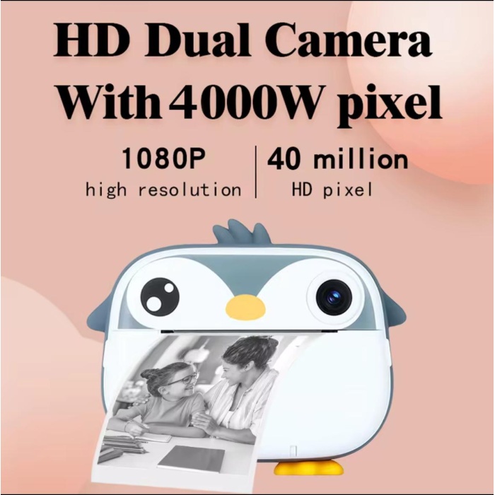 Mini 1080p dijital fotoğraf video kaydedici kamera anında baskı çocuk kamerası