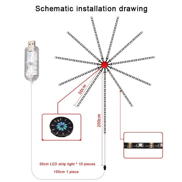 Akıllı LED ışık şerit uzaktan kumanda app kontrol  Festoon lamba  parti düğün dekor led