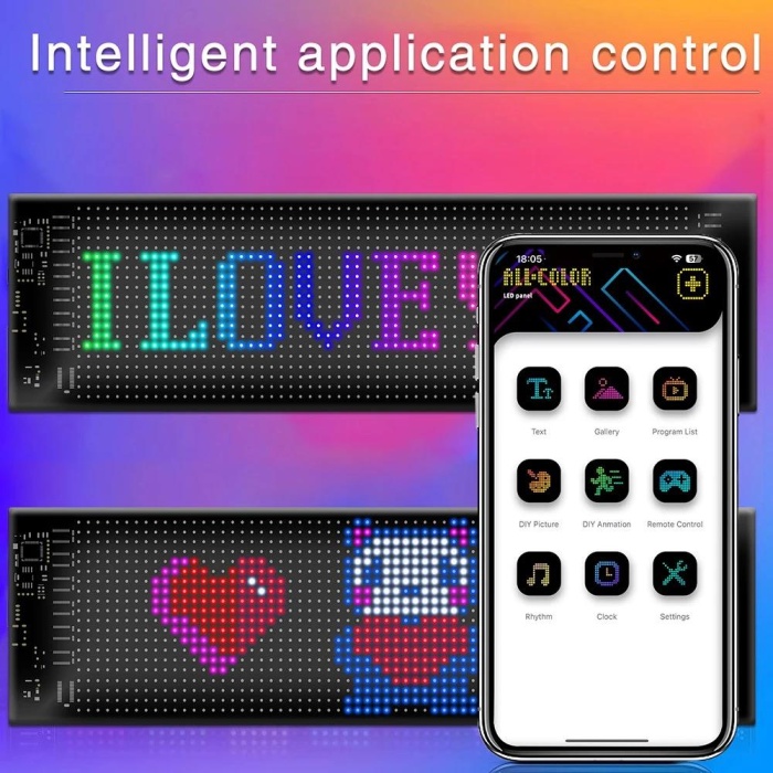 Led Matrix Panel Dijital Ekran Kumandalı App Kontrollü