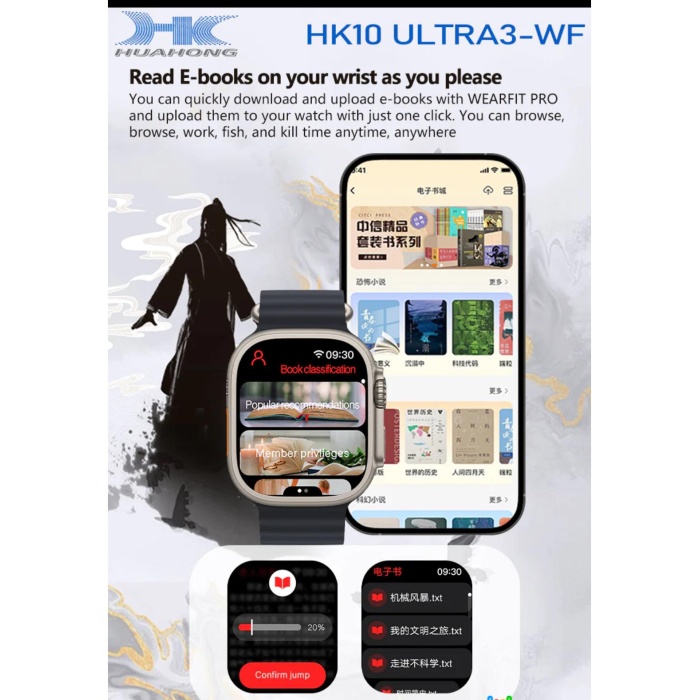 Yeni H-K10 Ultra 3 -WF WIFI Sürümü 2.02 AMOLED Ekran 49mm Akıllı Saat