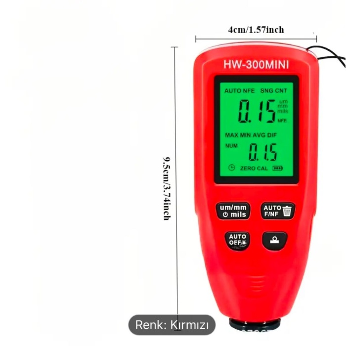 Yüksek Hassasiyetli Boya Kalınlığı Ölçer HW-300 mini