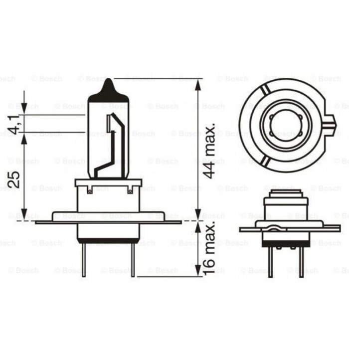 BOSCH AMPUL - PURE LIGHT - 12 V - H7 - 55 W - PX26D H7