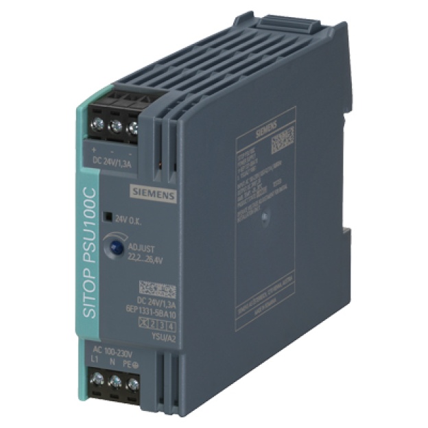 6EP1331-5BA10 SITOP PSU100C 24 V/1.3 A stabilized power supply input: