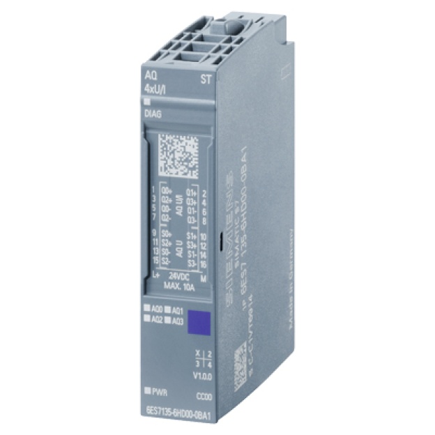 6ES7135-6HD00-0BA1 SIMATIC ET 200SP, Analog output module, AQ 4XU/I Standard,