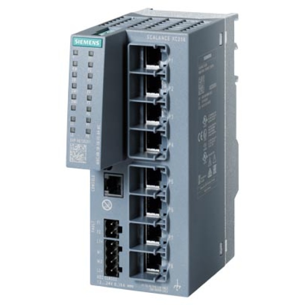 6GK5208-0BA00-2AC2 SCALANCE XC208 manageable Layer 2 IE switch; IEC 62443-4-2