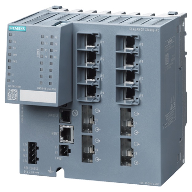 6GK5408-4GP00-2AM2 SCALANCE XM408-4C; managed modular IE switch; 8x 10/100/1000