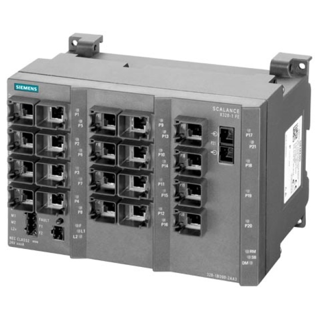 6GK5320-1BD00-2AA3 SCALANCE X320-1FE managed IE switch, 20x 10/100 Mbit/s