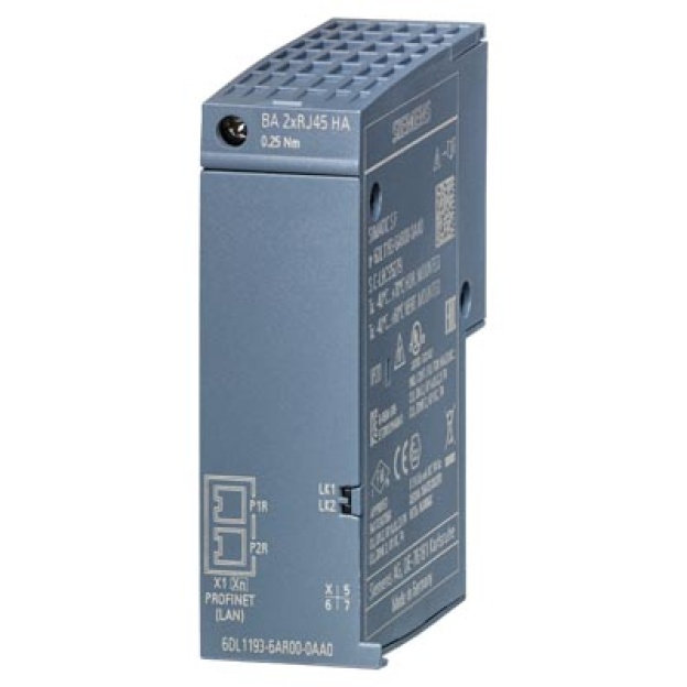 6DL1193-6AR00-0AA0 SIMATIC ET 200SP HA, bus adapter BA 2xRJ45, 2 RJ45