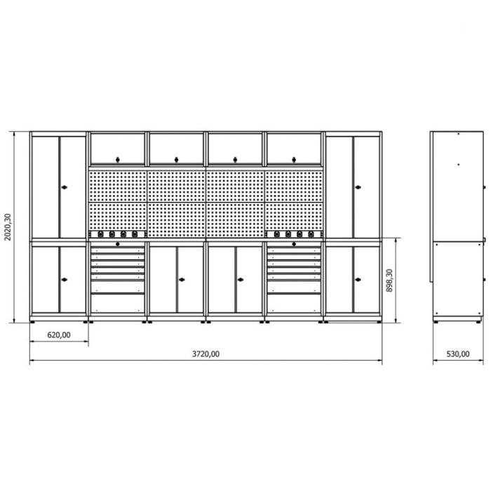 3.7 Metre Kombine Çalışma Tezgahı İE.36.18.31