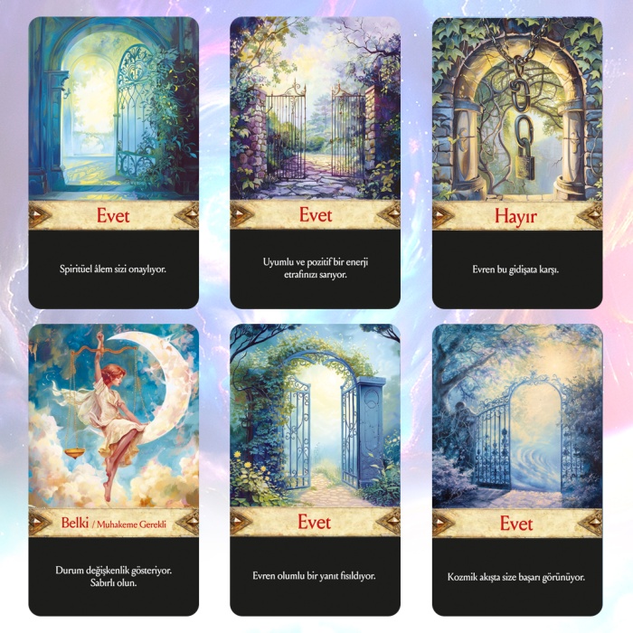 Evrenden Cevaplar Tarot Kehanet Destesi / 90 Açıklamalı Evet Hayır Belki Kartı