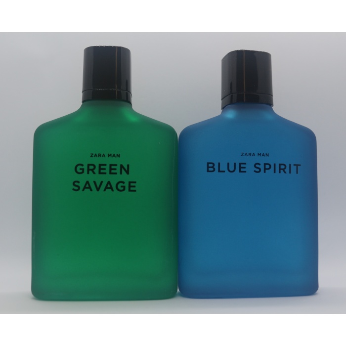 ZARA MAN GREEN SAVAGE + ZARA MAN BLUE  EAU DE TOILETTE 2X100 ML İNDİRİMSEHRİ