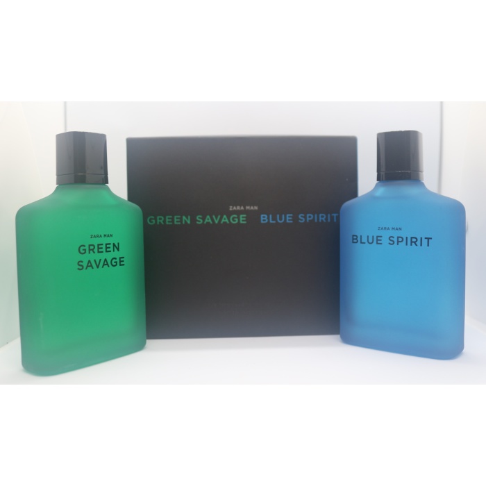 ZARA MAN GREEN SAVAGE + ZARA MAN BLUE  EAU DE TOILETTE 2X100 ML İNDİRİMSEHRİ