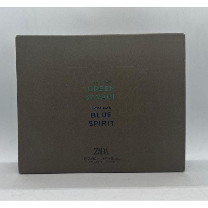 ZARA MAN GREEN SAVAGE + ZARA MAN BLUE  EAU DE TOILETTE 2X 90 ML  İNDİRİMSEHRİ