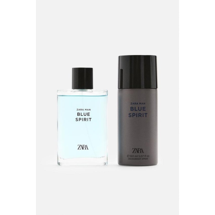 ZARA MAN BLUE SPIRIT EDT 90 ML (3.04 FL OZ) + DEODORANT SPRAY EDC 150 ML (5.07 FL OZ)