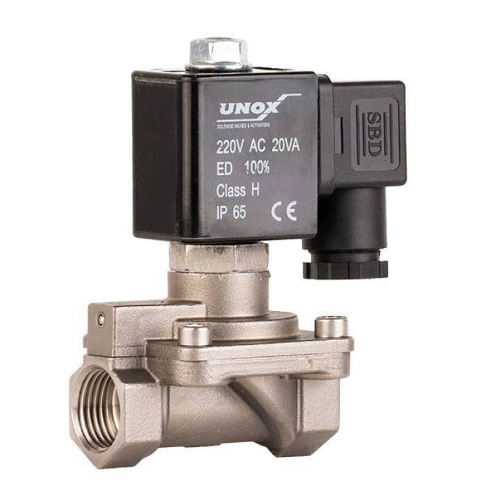 Unox Paslanmaz Kompresör Normalde Kapalı Solenoid Valf (0,5-16 BAR)