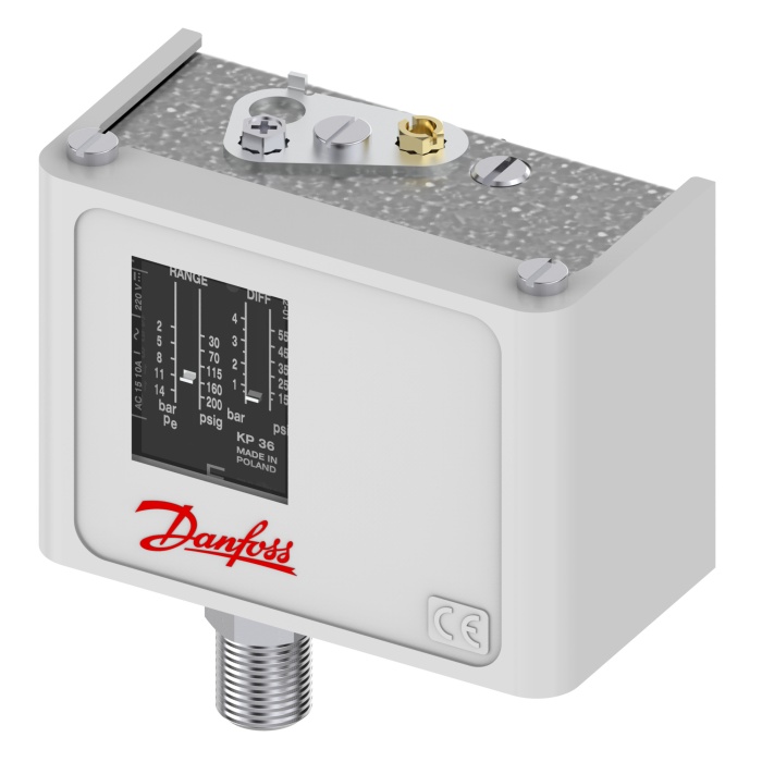 Danfoss KP36 2-14 Bar Basınç Şalteri | Prosestat | Isımatik