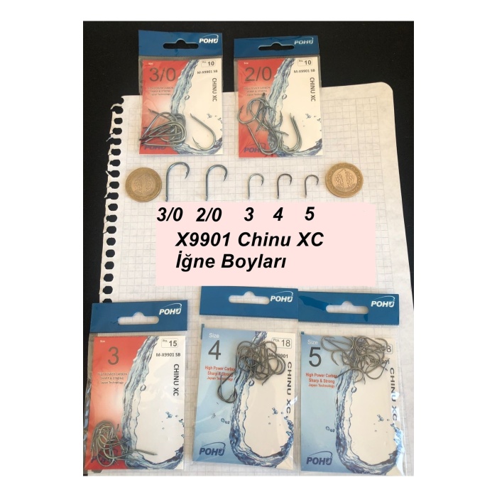 Chinu 3/0 Numara 10lu Paket M-x 9901 Sb Çapraz Olta Iğnesi