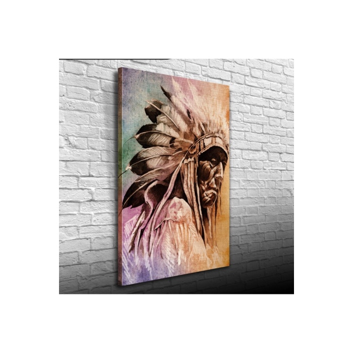 Redskin Kızılderili Canvas Tablo (50x70)