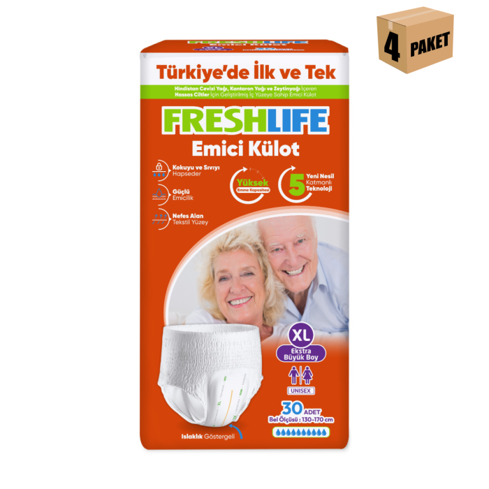 Freshlife Emici Külot Yetişkin Hasta Bezi XL 4 Adet