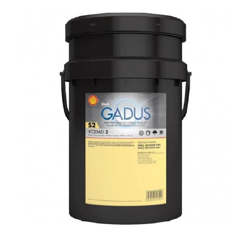 Shell Gadus S2 V220 AD 2 18 Kg | gres yağı, ekipmanlarınız için yüksek performans ve uzun ömür sunar.