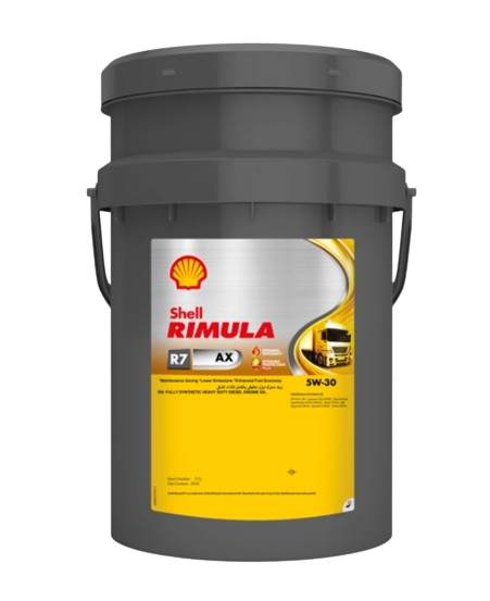 Shell Rimula R7 AX 5W-30 20 Litre | Ağır hizmet tipi dizel motorlar için üstün performans ve koruma sağlar, İzmir Yağ Sanayi güvencesiyle.